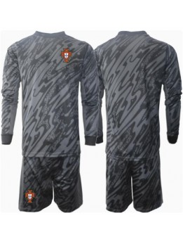 Billige Portugal Keeper Bortedraktsett Barn EM 2024 Langermet (+ Korte bukser)